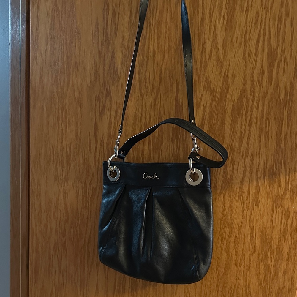 Coach Black Leather Crossbody Bag
